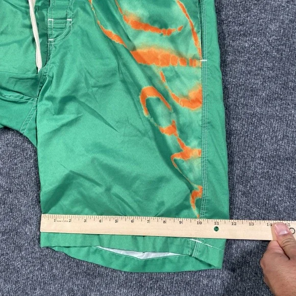 Vintage Polo Ralph Lauren Board Shorts Mens Medium Spellout Graffiti Baggy Fit - Picture 8 of 9